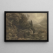 Paesaggio di alta montagna nella tempesta - August Weber — quadro incorniciato alla parete