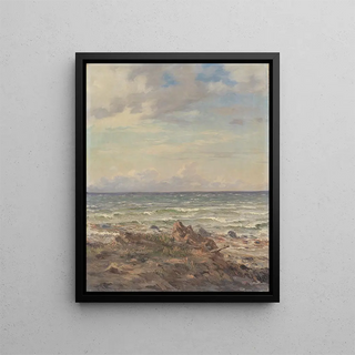 August Wilhelm Boesen - Kystparti med stenet strand.webp
