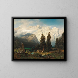 August Wilhelm Leu - A View of the Watzmann Mountain and Lake Knigssee.webp