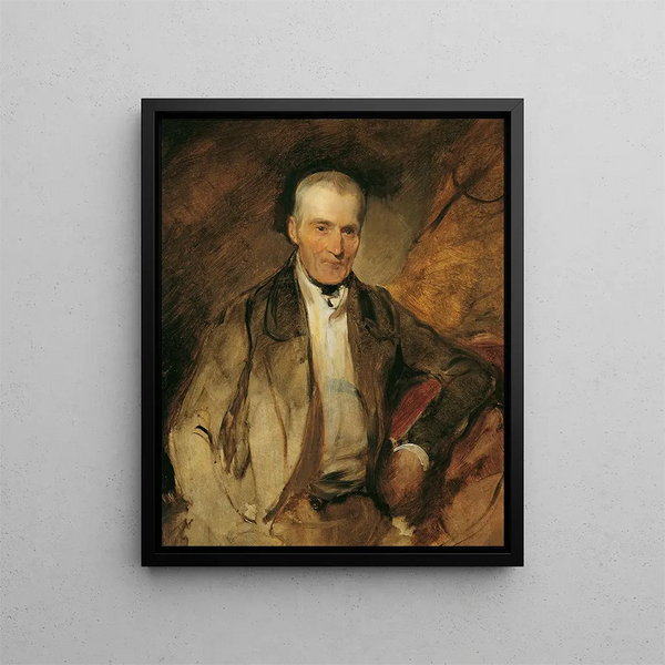 Il padre del pittore Georg Raab - August von Pettenkofen — quadro incorniciato alla parete
