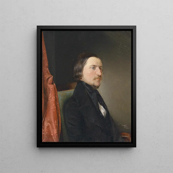 Ritratto di August Semeleder - August von Pettenkofen — quadro incorniciato alla parete