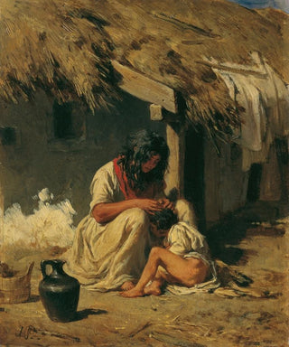 August von Pettenkofen - Ungarische Dorfidylle.webp