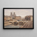 Demolizione del Ponte Saint-Michel - Auguste Sébastien Bénard — quadro incorniciato alla parete