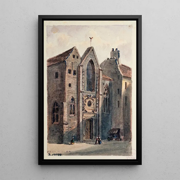 Riproduzione del dipinto Église Saint-Landry - Auguste Sébastien Bénard