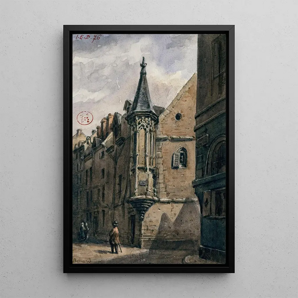 Riproduzione del dipinto Hôtel de Schomberg rue Jean Tison - Auguste Sébastien Bénard