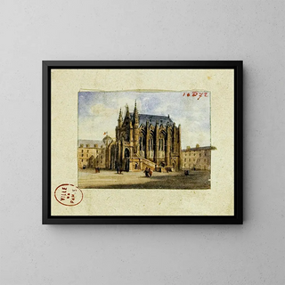 La Sainte-Chapelle - Auguste Sébastien Bénard — quadro incorniciato alla parete