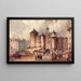 L'ingresso dell'antica fortezza del Grand Châtelet in un giorno di carnevale - Auguste Sébastien Bénard — quadro incorniciato alla parete