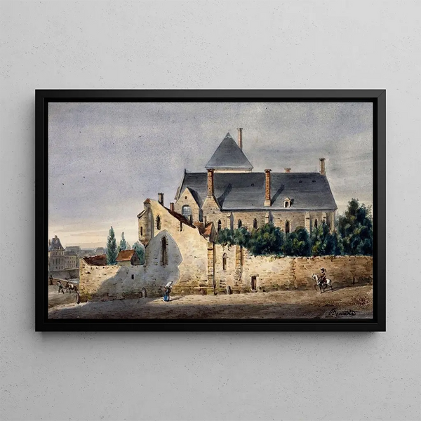 I resti degli edifici dell'hotel del Petit Bourbon - Auguste Sébastien Bénard — quadro incorniciato alla parete