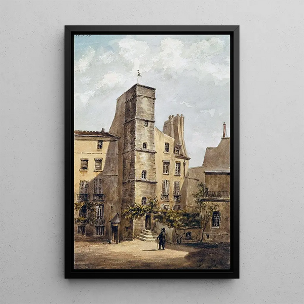 Riproduzione del dipinto Maison 14 rue Chanoinesse - Auguste Sébastien Bénard
