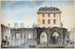 Vista della vecchia facciata dell'Hôtel-Dieu dopo l'incendio del 1772 - Auguste Sébastien Bénard — vista dell’opera