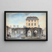 Vista della vecchia facciata dell'Hôtel-Dieu dopo l'incendio del 1772 - Auguste Sébastien Bénard — quadro incorniciato alla parete