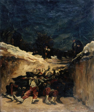 Auguste Andre Lanon - Zouaves morts dans une tranche Scne de la guerre de 1870.webp