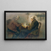 Vecchio coppia di contadini a tavola - Auguste Schepp — quadro incorniciato alla parete