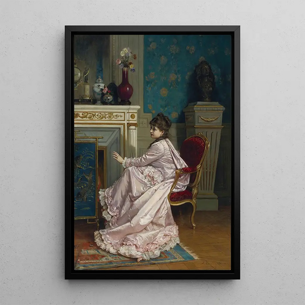 Riproduzione del dipinto Angolo del camino - Auguste Toulmouche