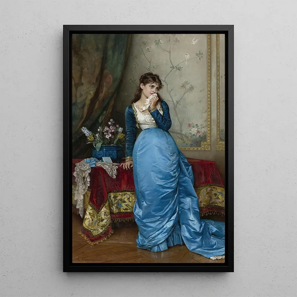 La Lettre - Auguste Toulmouche — quadro incorniciato alla parete
