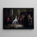 L'Imperatore, l'Imperatrice e il principe imperiale visitando una sala di asilo a Fontainebleau - Auguste Victor Pluyette — quadro incorniciato alla parete