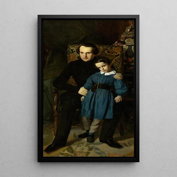 Auguste de Chtillon - Portrait de Victor Hugo avec son fils de FranoisVictor Hugo.webp