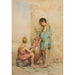 Riproduzione del dipinto Alla fontana - Augusto Bompiani