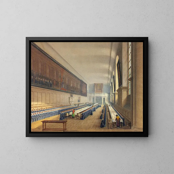 Sala dell'ospedale dei Christs - Augustus Charles Pugin — quadro incorniciato alla parete