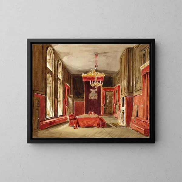 Studio per il salone da disegno di Saint-James nel Microcosmo di Londra - Augustus Charles Pugin — quadro incorniciato alla parete