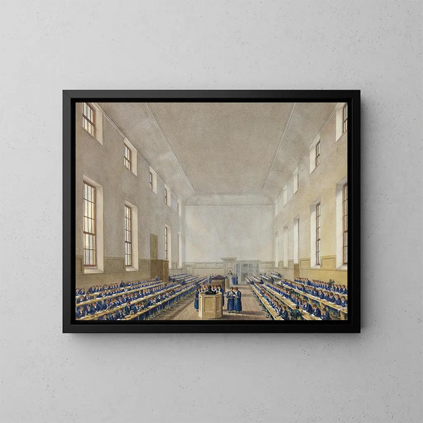 L'école de grammaire de Christ's Hospital - Augustus Charles Pugin — quadro incorniciato alla parete