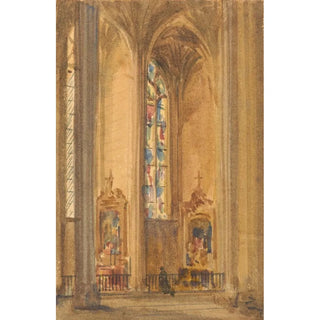 Augustus Pugin - Interior of a Gothic Church.webp
