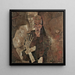 Auto-vision II Morto e uomo - Egon Schiele — quadro incorniciato alla parete
