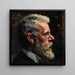 Autoritratto - Laurits Tuxen — quadro incorniciato alla parete