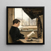 Ritratto autografico che legge nell'atelier, noto anche come L'Étudiant - Émile Friant — quadro incorniciato alla parete