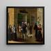 Prima della raccolta della lotteria - August Mansfeld — quadro incorniciato alla parete