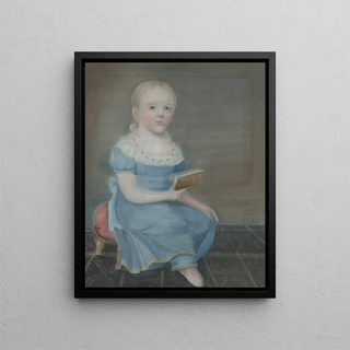 B Doyle - Portrait Of A Girl With Blue Eyes And Blue Dress.webp