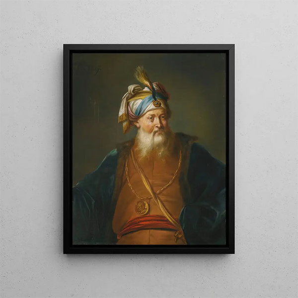 Balthasar Beschey - A Turbaned Man In Oriental Dress.webp