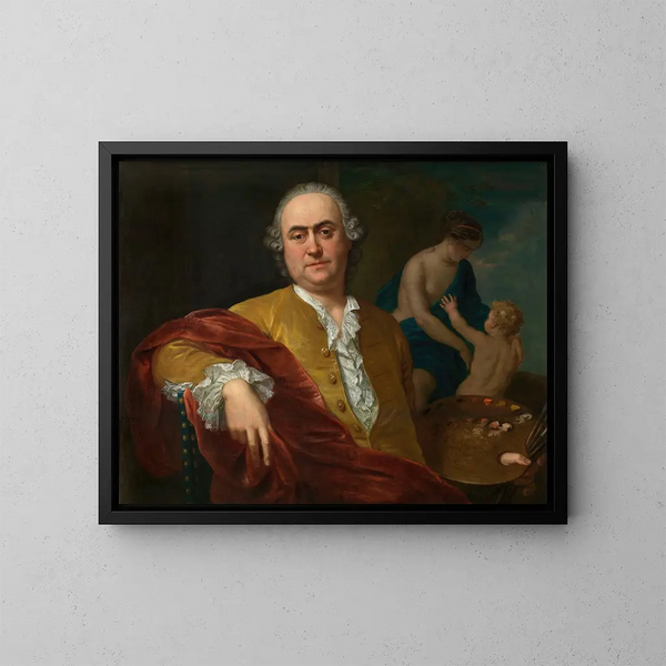 Autoritratto - Balthasar Beschey — quadro incorniciato alla parete