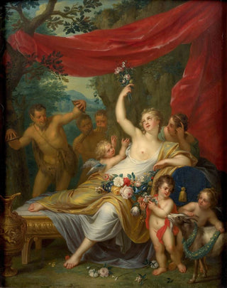 Balthasar Beschey - Venus surprised by three musical satyrs.webp