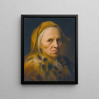 Balthasar Denner - Portrait Of An Old Lady Wearing A Fur Trimmed Coat.webp