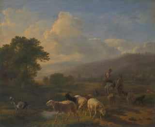 Balthasar Paul Ommeganck - Shepherds with Sheep in a Mountainous Landscape.webp