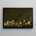 Natura morta di frutta e conchiglie con una rosa e vari insetti su un cornicione in pietra - Balthasar van der Ast — quadro incorniciato alla parete