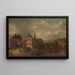 Vista della città di Haarlem ripresa dal fiume Spaarne che mostra l'Eendjespoort - Balthasar van der Veen — quadro incorniciato alla parete