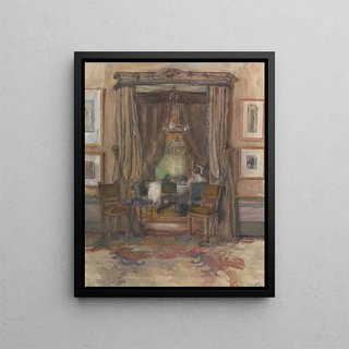 Barbara Elisabeth van Houten - De huiskamer aan de Riouwstraat te Den Haag bij daglicht.webp