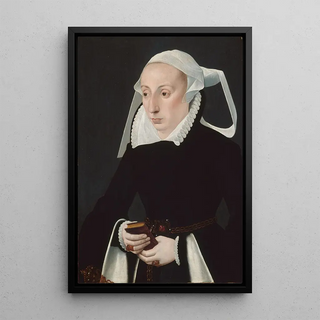 Barthel Bruyn the Younger - Portrait of a Woman with a Prayer Book.webp
