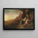 Diane e le sue ninfe che si riposano dopo una battuta di caccia con due sati che le spiano - Bartholomeus Breenbergh — quadro incorniciato alla parete