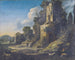 Paesaggio in corsivo con edifici e un pastore che suona la flauto - Bartholomeus Breenbergh — vista dell’opera