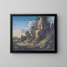 Paesaggio in corsivo con edifici e un pastore che suona la flauto - Bartholomeus Breenbergh — quadro incorniciato alla parete
