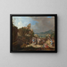 La Predicazione di Giovanni Battista - Bartholomeus Breenbergh — quadro incorniciato alla parete