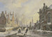 Pattinatori su un canale ad Amsterdam - Bartholomeus Johannes van Hove — vista dell’opera