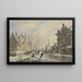 Pattinatori su un canale ad Amsterdam - Bartholomeus Johannes van Hove — quadro incorniciato alla parete