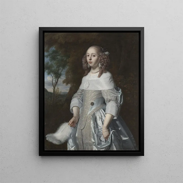 Jeanne Parmentier 1634-1710 - Bartholomeus van der Helst — quadro incorniciato alla parete