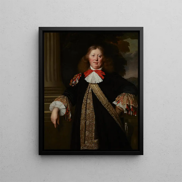 Ritratto di un sindaco - Bartholomeus van der Helst — quadro incorniciato alla parete