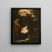 Una scena notturna con la Natività e l'Annunciazione ai pastori dell'aldilà - Bartolomé Esteban Murillo — quadro incorniciato alla parete