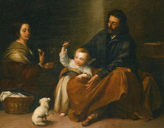 Bartolom Estebn Murillo - The Holy Family In An Interior.webp